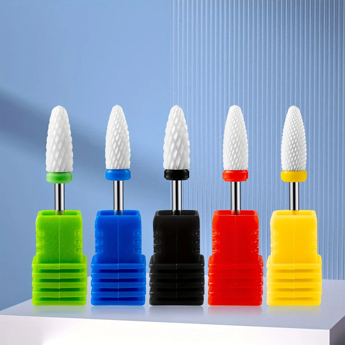Corn Ceramic Nail Drill Bits Set Milling Cutter for Manicure Drills Electric Nail Files Cuticle Remove Nail File Art Tools Vue
