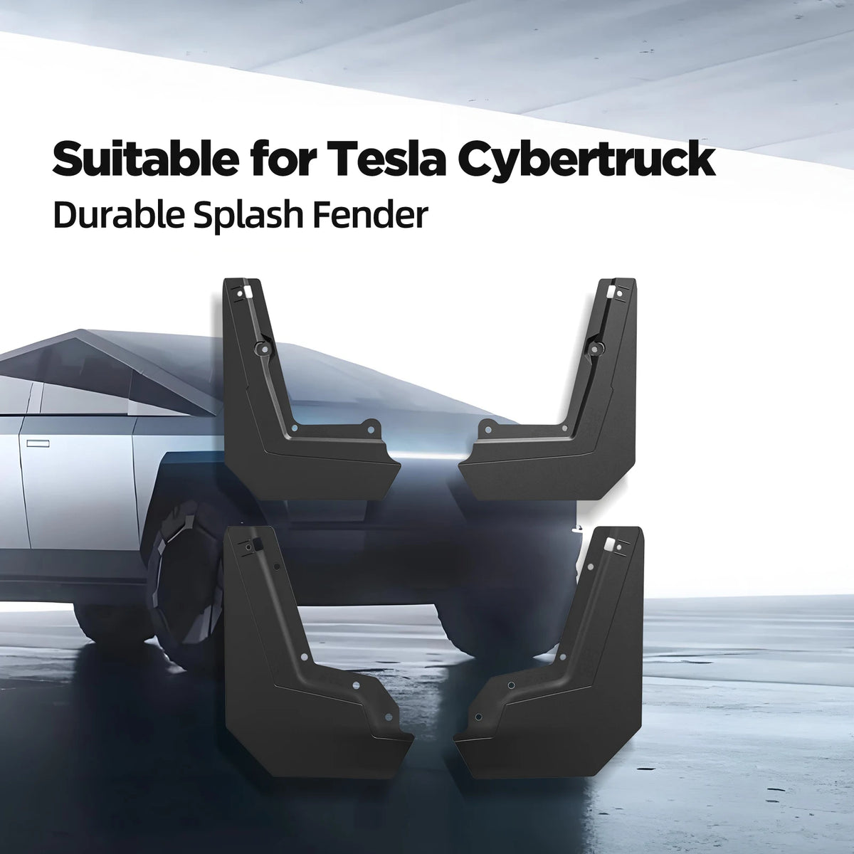 Smabee for Tesla Cybertruck 2024-2026 Rear Wheel Mud Flaps Car Modification Accessories Splash Guard Mud Fenders Kit 4Pcs Vue