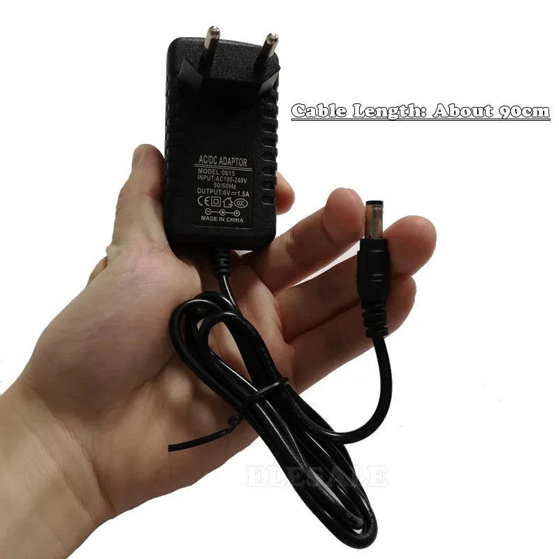 New 6V 1.5A Power Adapter Only EU/US Plug For Our Alarm Sphygmometer Charger Security Wireless PIR Motion Sensor Detector Alarm Vue