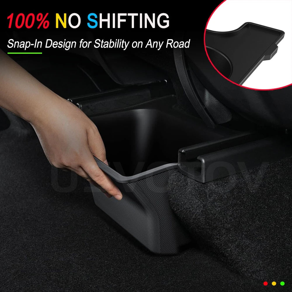 For Tesla Model Y Juniper Accessories Rear Seat Center Console Organizer Backseat Storage Box Bins for Tesla Model Y 2025 2026 Vue