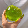Blue Maltose Squishy Toys Anti Stress Sensory Fidgets Toy Soft Simulated Transparent Blue Maltose Slow-rebound Decompression Toy Vue Green Apple 1pc