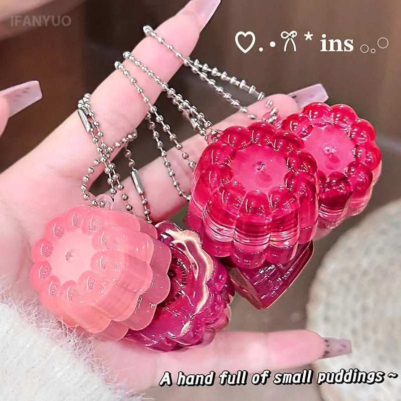 Jam Pudding Canned Lip Gloss Moisturizing Lasting Non-stick Cup Purple Watery Colored Lip Balm Long-lasting and Tender Lip Balm Vue