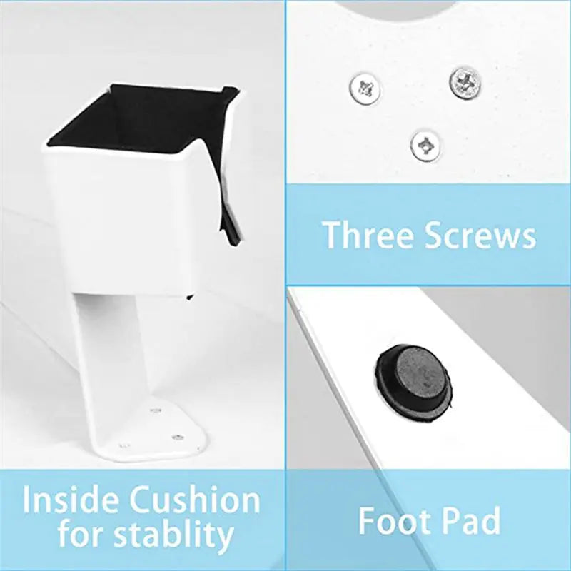ABKW-Super Stable Metal Iron Bracket Hair Dryer Bracket Vertical Flute Hair Dryer Accessories Bracket (White) Vue