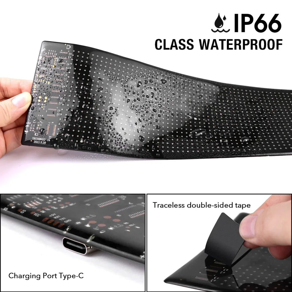 Scrolling Advertising LED Sign Panel Bluetooth App Control Logo Light Customize Text Pattern Animation Programmable Car Display Vue