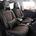 Full Coverage Luxury Car Special Seat Covers For Volkswagen VW Tiguan L 2017-2024 Waterproof PU Leather Non-slip Auto Parts Vue Black 2024 China Mainland