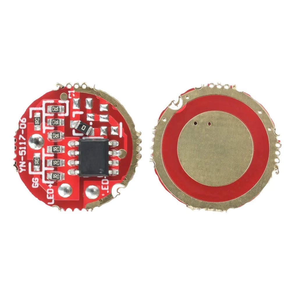 Flashlight Driver Board 17/20mm DC3.7-4.2V 1 Gear Fit 6-15W LED Bead 1.8-2.3A Output for 18650 Lithium Battery Flashlight DIY Vue