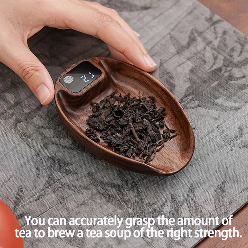 Wood Tea Scale High Accuracy Digital Scale for Restaurant Baking Indoor LED Display Screen for Tea Leaves Vue