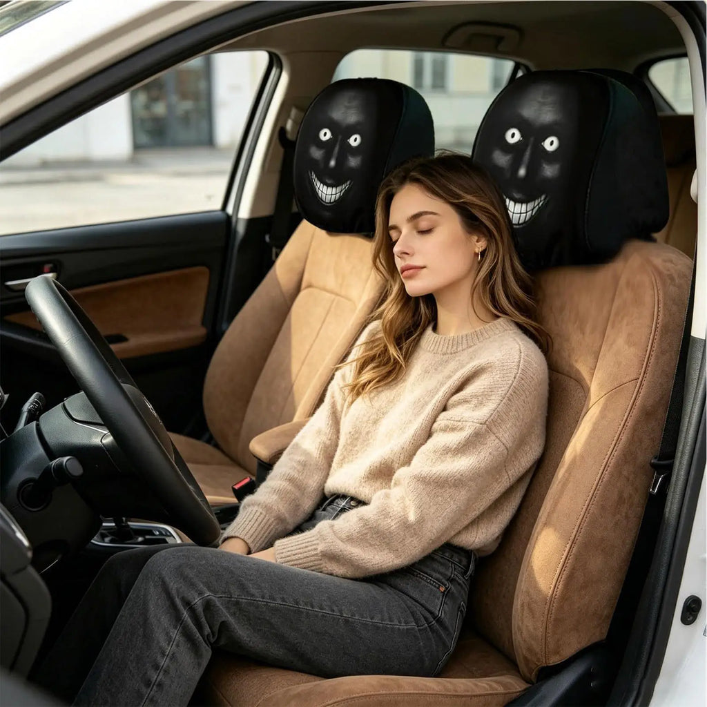 Anti Dirty Car Headrest Cover Automotive Seat Rest Protector for Vehicle Sedan Truck SUV Interior Travel Road Trip Driving Women Vue