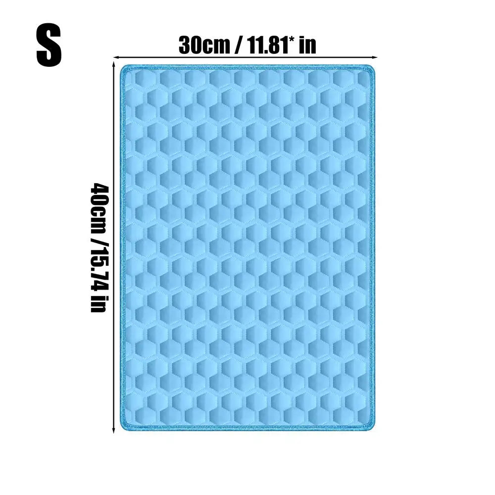 S/M/L/XXL Dog Cooling Pad Summer Washable Chew-Resistant Pet Cats Bed Cooling Mat for Small Medium Large Breeds Animals Resting Vue S