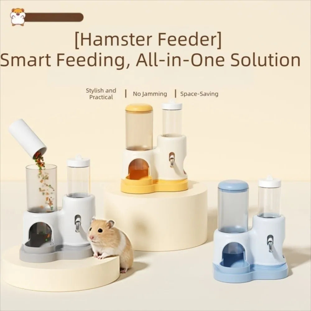 Leak-Proof Hamster Water Dispenser Large Capacity Rolling Ball Automatic Feeder Detachable Base No Drip Food Dispenser Vue