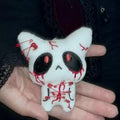 1/2 Pack Spooky Halloween Plush Keychain, Eerie Bloody Beast Figurine Charm, Gothic Fearful Bag Adornments, Couple Present Vue A2