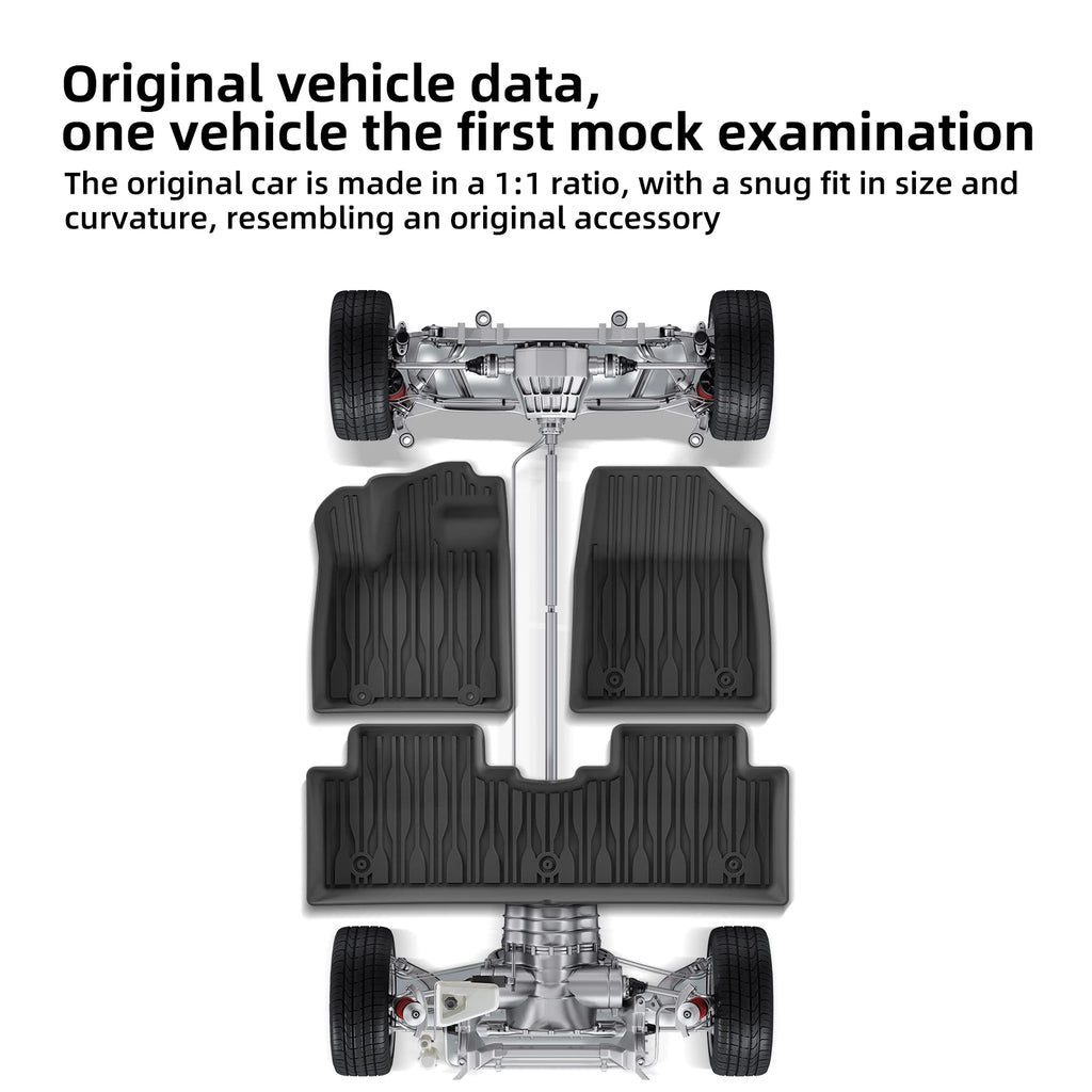 Smabee Left Drive for BYD ATTO2 EV/Yuan UP 2024-2025 Car Floor Mats Cargo Liner Trunk Pad TPE Foot Mat Waterproof Accessories Vue