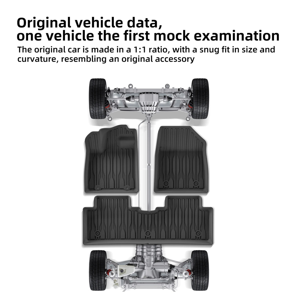 Smabee Left Drive for BYD Seagull 2025 2026 (Trunk Pad not fit Dolphin Surf) TPE Car Floor Mats Cargo Trunk Pad Waterproof Black Vue