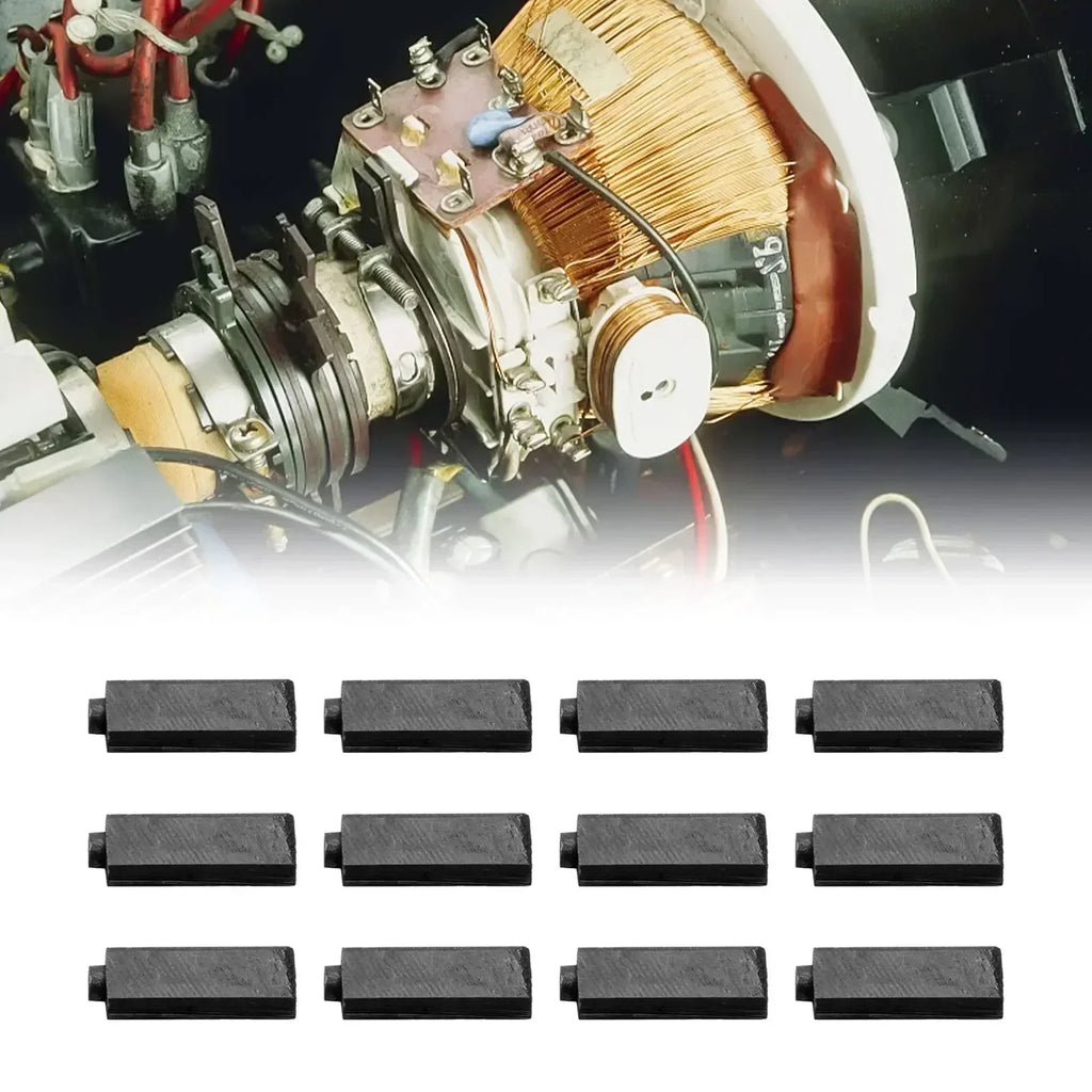 12pcs Carbon Brushes for Hair Dryer & Motors 4x5.5x17mm Carbon Brush Set Vue