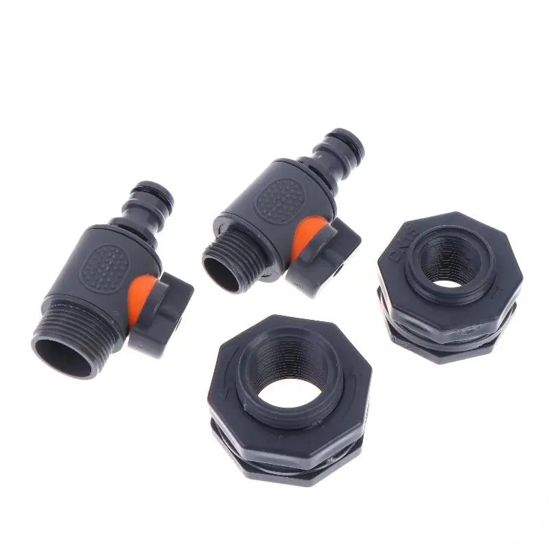 PVC IBC Water Bucket Adapter 1Pcs Water Tank Adapter With Valve Durable Connector For Outdoor Water Storage System Vue