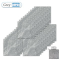 10-50PCS Thickened Self-adhesive Decor Wall Sticker Marble Tile Floor Sticker PVC Waterproof Toilet Kitchen Wall Sticker Bedroom Vue Grey-30PCS