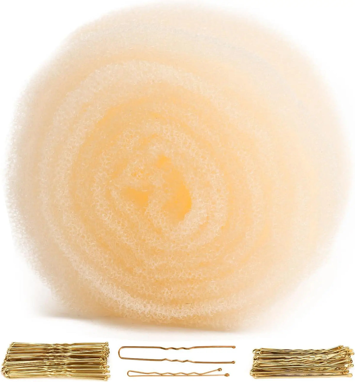Incremental Hair Volume Sponge Invisible Volume Enhancer Hair Styling Sponge with U Shape Hair Clip Soft Foam Padding Tool Vue Creamy-white