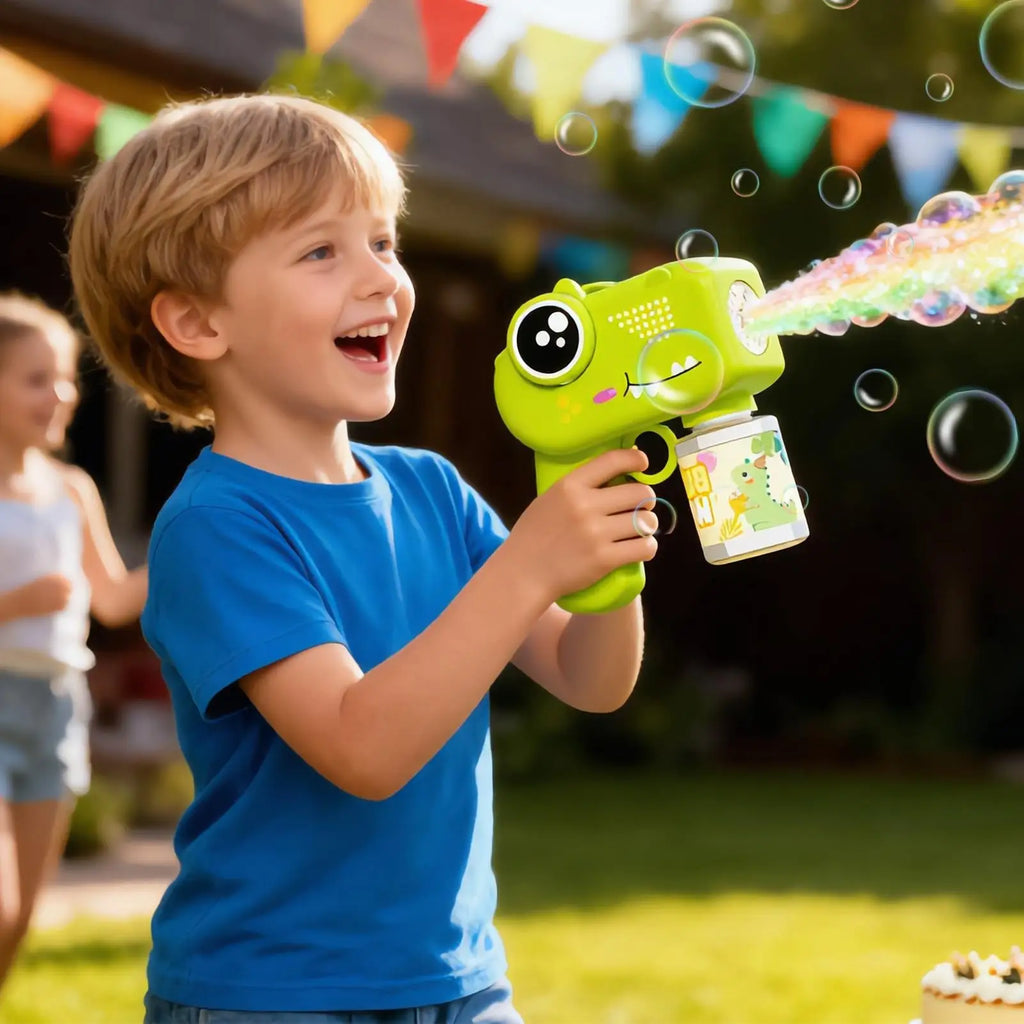 Bubble Machine for Kids Dinosaur Soap Dispenser Bubble Machine Blower with Solutions for Kids Boys Girls Birthday New Year Vue