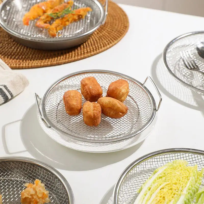 Efficient Cooking Oil Strainer with Double Handles Round Shape for Stainless Steel Durability Vue