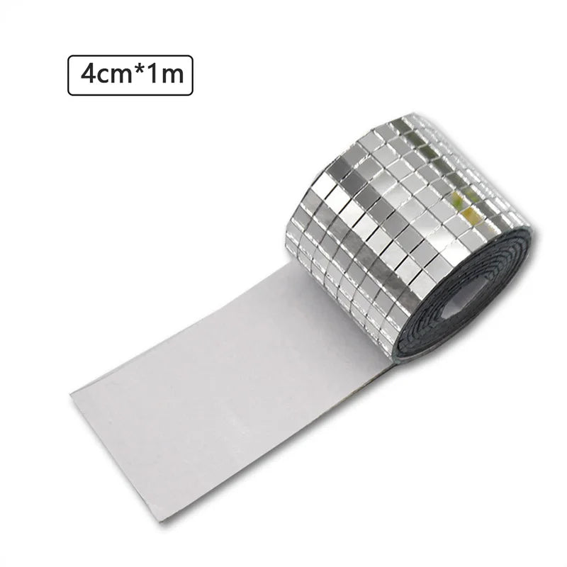 Disco Ball DIY Glass Mirror Stickers Wall Stickers Self-adhesive Home Wall Decor Vue Silver