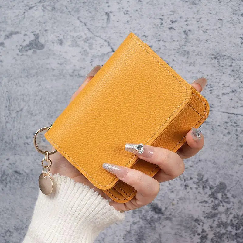 Korean Version Women's Coin Purse Short Fashion Multifunctional Vue Yellow