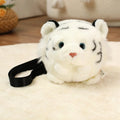 Plush Tiger Head Crossbody Phone Bag Cute Coin Purse Soft Shoulder Pouch Kids And Teens Cozy Daily Gift For Birthday Christmas Vue 18cm A1