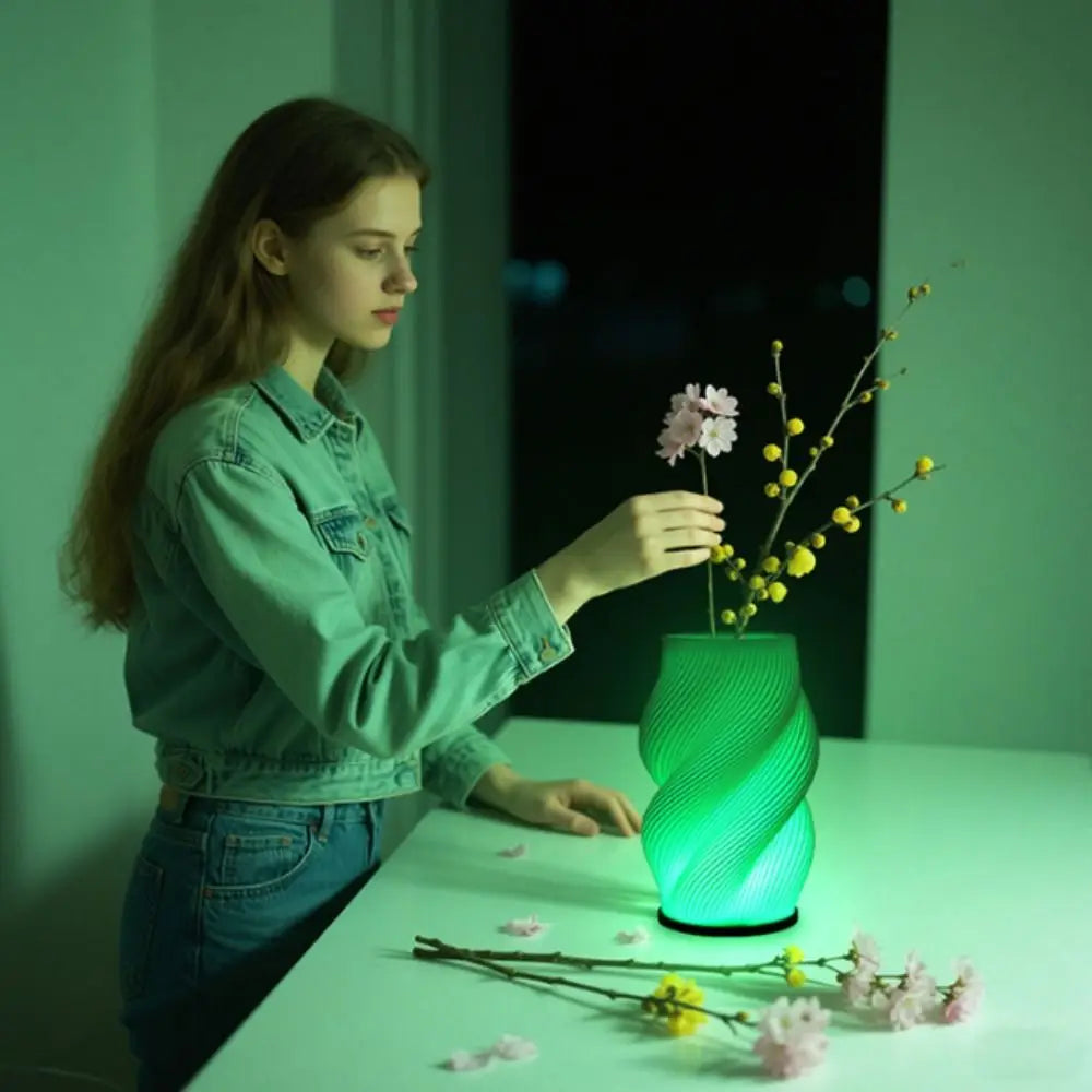 3D Printing LED Desk Lamp Dimmable Minimalist Night Light Adjustable Color Temperature USB Powered Decorative Desk Lamp Vue