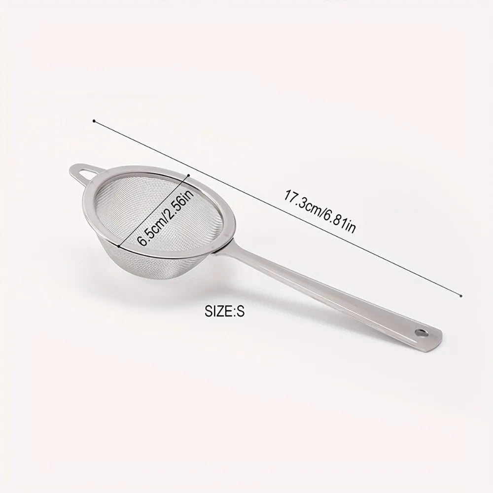 Stainless Steel Matcha Sifter Very Fine Mesh Rust-proof Tea Strainer Vue Silver-6.5cm