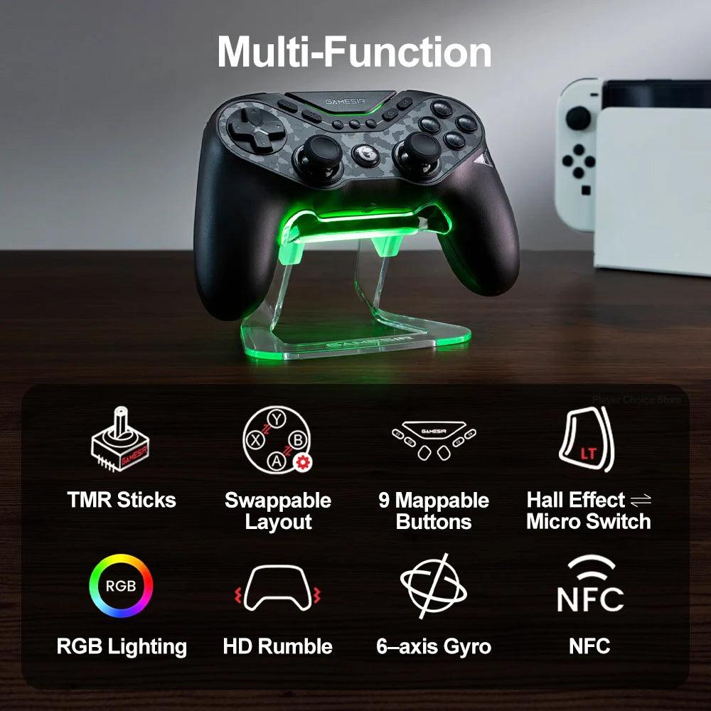 GameSir Tarantula Pro Gamepads PC for Nintendo Switch 2 Controller Android iOS Switch TMR Hall Joysticks NFC Swappable Layout Vue