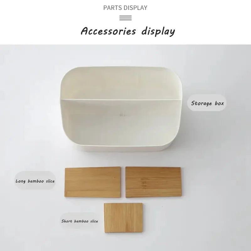 Desktop Storage Box Makeup Brushes Holder With Detachable Divider Comestic Tools Lipstick Beauty Tools Stationery Storage Box Vue
