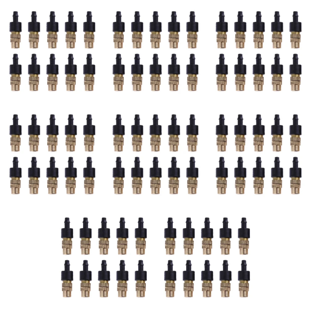 100-10PCS Outdoor Misting Cooling System Garden Irrigation Watering 4/7PVC Atomizer Nozzles Adjustable Garden Sprinklers Head Vue 80PCS