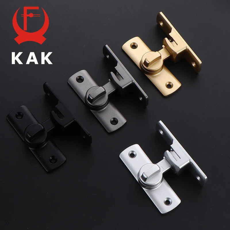 90/180 Degree Flip Door Lock,2-in-1 Security Door Latch Non-punch,Sliding Door Bolt,Barn Door Latches,Anti-theft Buckle Hardware Vue