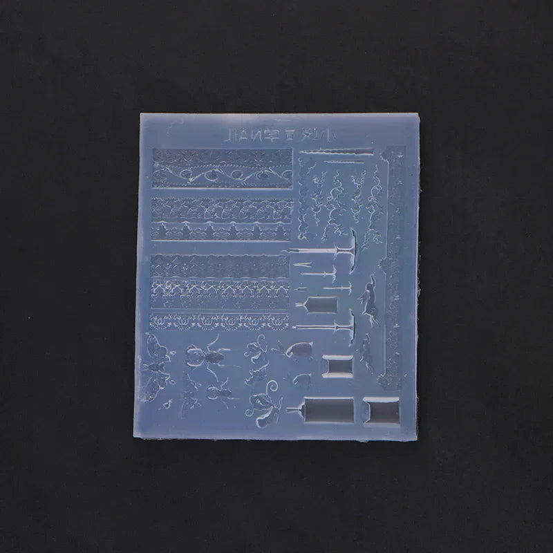 Transparent Silicone 3D French Lace Nail Mold Sweet Butterfly Pattern DIY Manicure Template Nail Art Decor Making Auxiliary Tool Vue