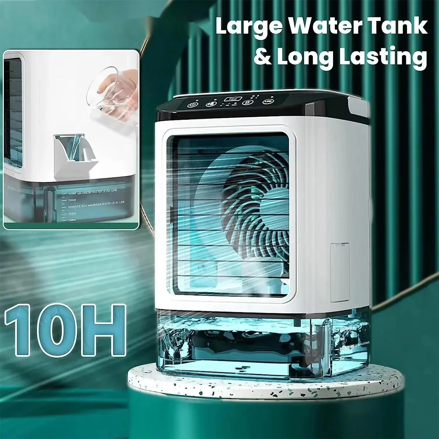 HOMEFISH Small Home-use Quiet Desktop Humidifier Cold Fan Spray