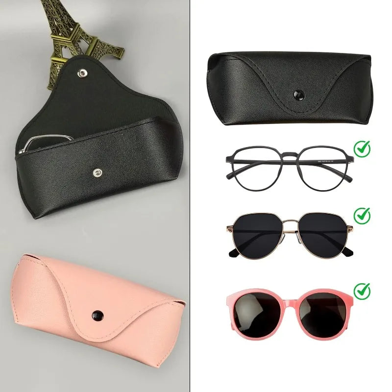 Glasses Bags Summer Glasses Box Solid Color High-end Pu Leather Sunglasses Myopia Glasses Pressure Resistant Sunglasses Boxes Vue