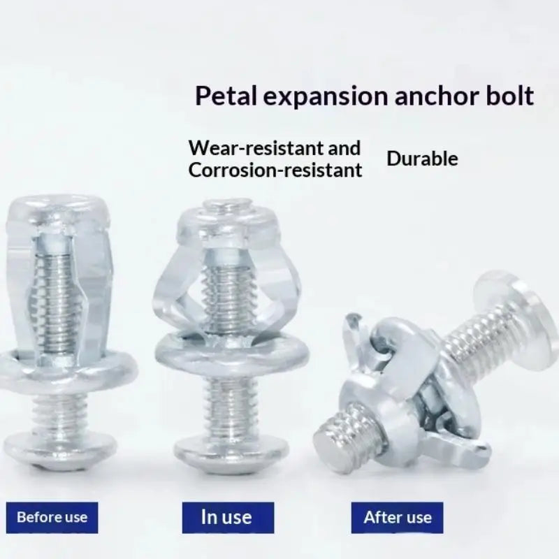 10pcs Petal Shape Rivet Nut M4 M5 M6 M8 Metal Bolt Nut Set for Construction Equipment Maintenance Tasks Vue 10pcs M6x25mm