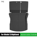 TPE Trunk Mats For Tesla Model 3 2021 2022 2023 Wear-resistant Waterproof Back Backrest Seat Mat Protective Car Accessories Vue 3 Highland