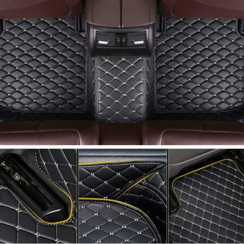 Custom Car Floor Mats for Mercedes Benz GLC AMG GLC/Coupe GLC300 350e 2016-2025 All Weather Interior Accessories Leather Vue