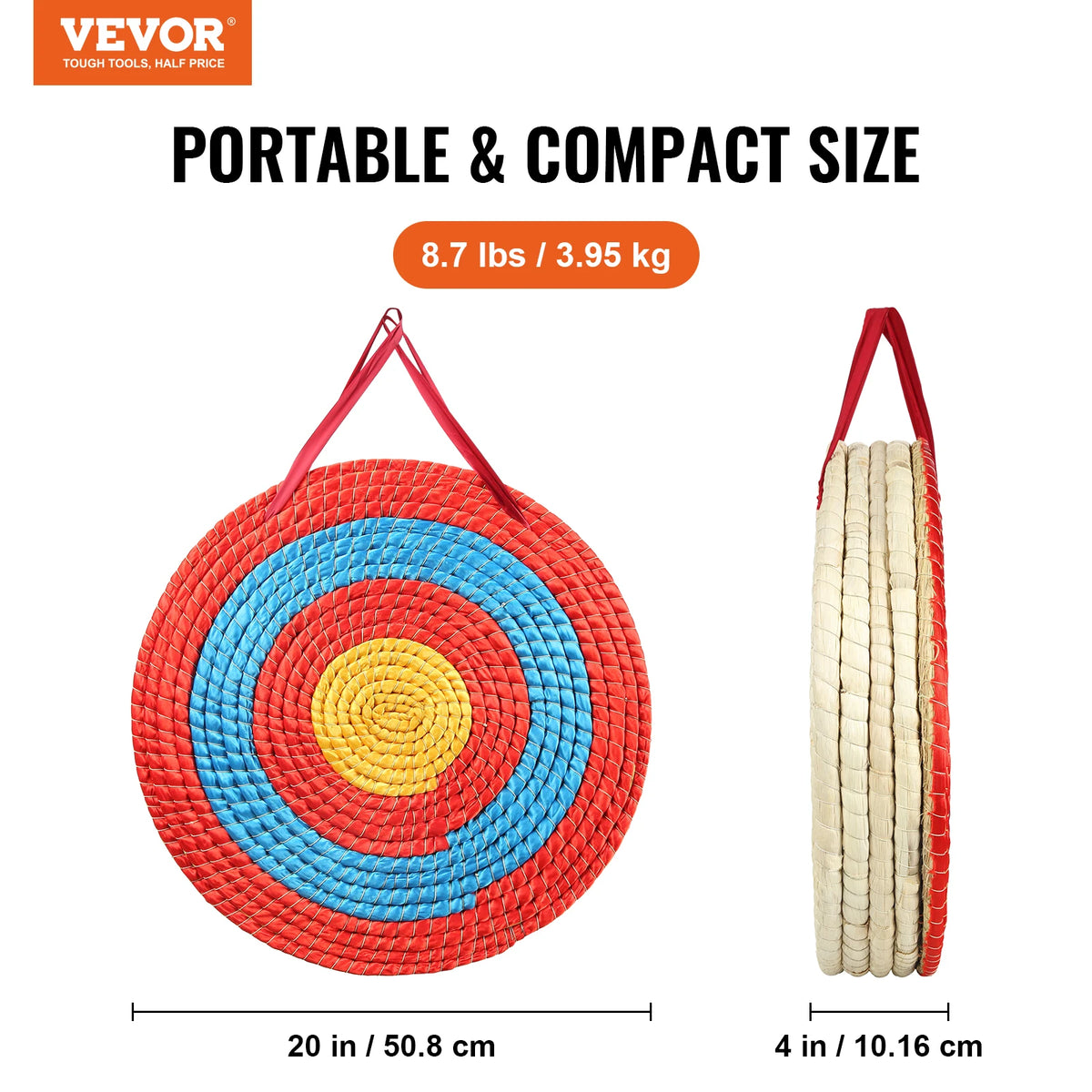 20" Traditional Straw Archery Target – 5-Layer Round Bow Target Archery Target Vue