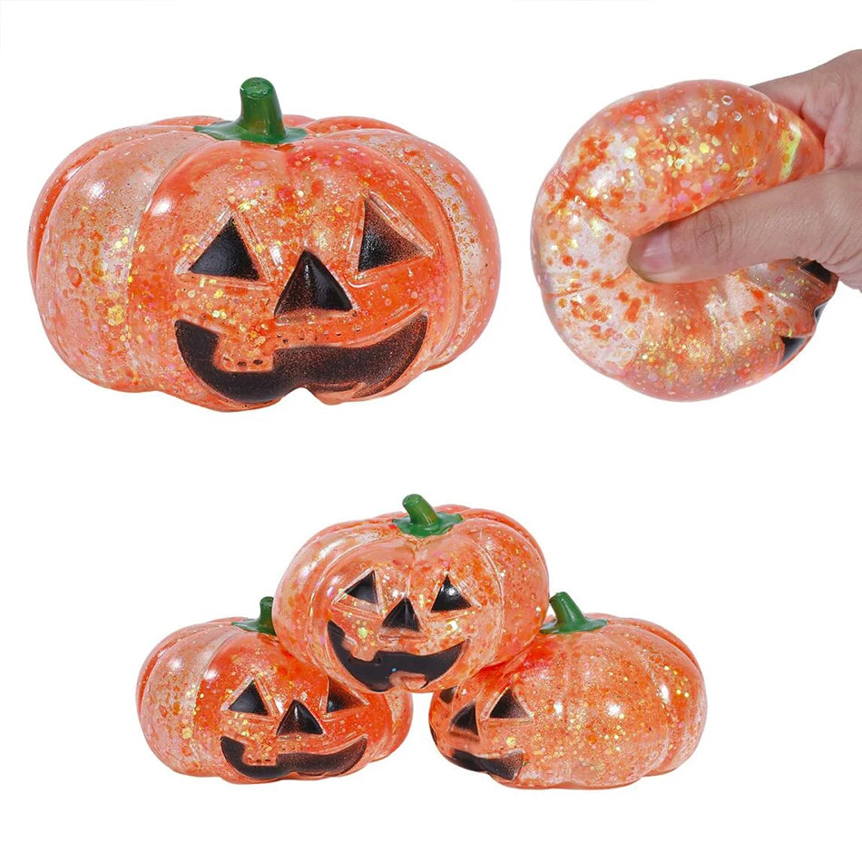 Halloween Pumpkin Maltose Stress Ball squishies Toy Soft Stress Ball squishy Slow Rebound Fidget Toy Stress Relief Relax Toys Vue