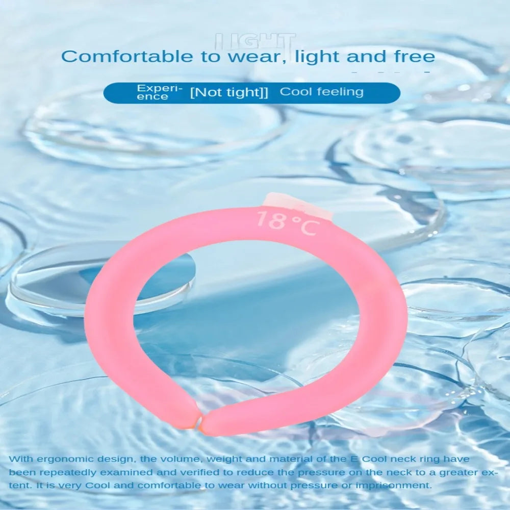 Tube Neck Cooler Ice Reusable Cooling Ring Gel Liquid Maker Wraps