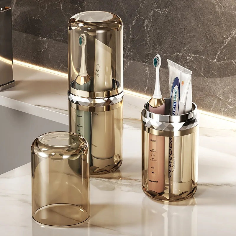 Travel Mouthwash Cup, Portable wash cup, Electric Toothbrush, Toothpaste Storage box, Travel out Brushing Mouthwash cup Vue