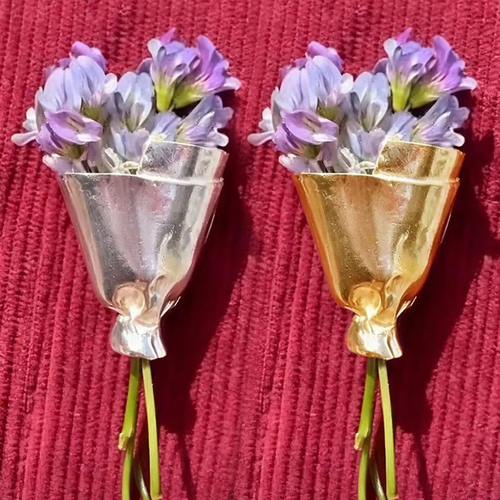 Flower Bouquet Clip Brooch Wearable Floral Pin for Wedding Party Bridal Corsage Dress Hat Shawl Decoration Brooches (Random styl Vue