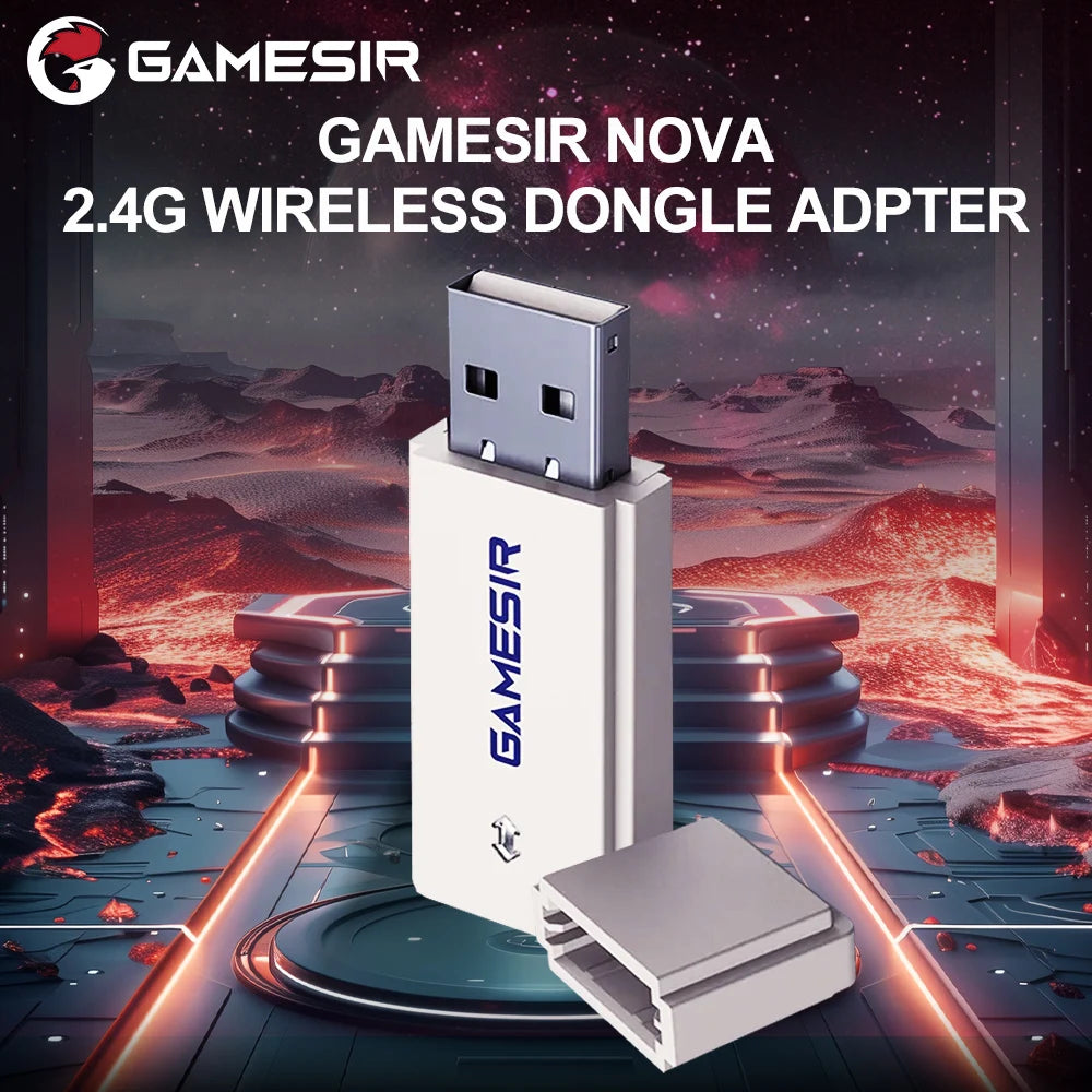 GameSir Nova Controle 2.4G Wireless Receiver Dongle for Connecting to PC Plug and Play for Nova Gamepad Adapter Vue