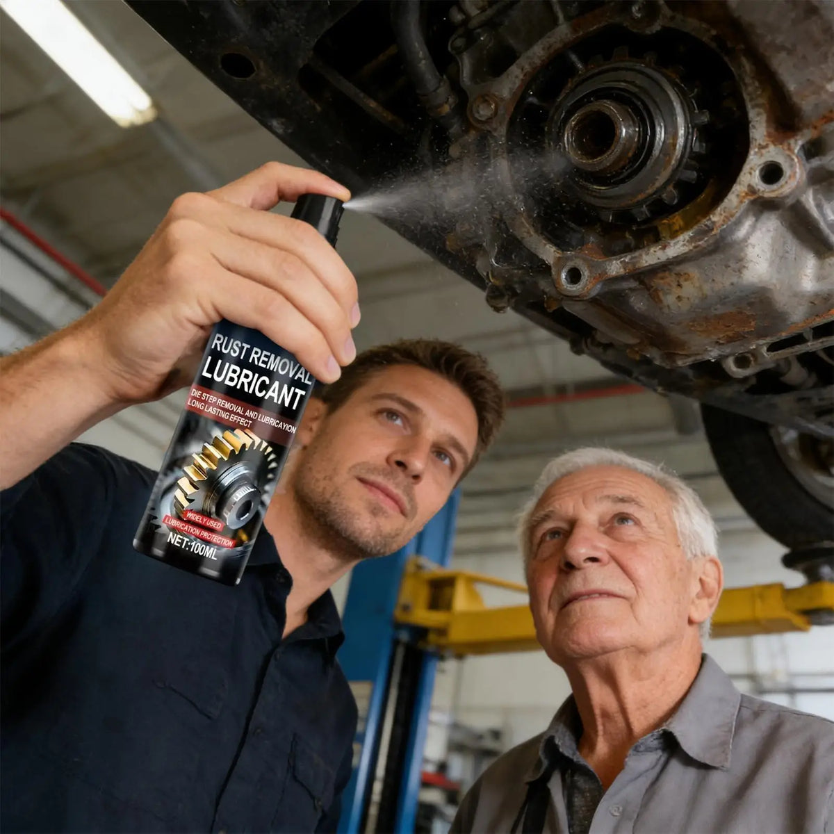 100ml Rust Removal Spray Multipurpose Lubricating Vehicles Metal Rust Remover for Equipment Maintenance Hinges Chassis Bolts Vue