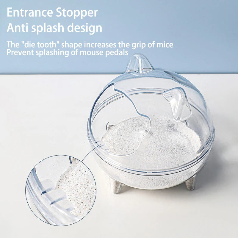 Large Capacity Hamster Transparent Bathroom Small Pet Sand Bath Cage Prevent Splash Bathing Transparent Shower Room Accessories Vue
