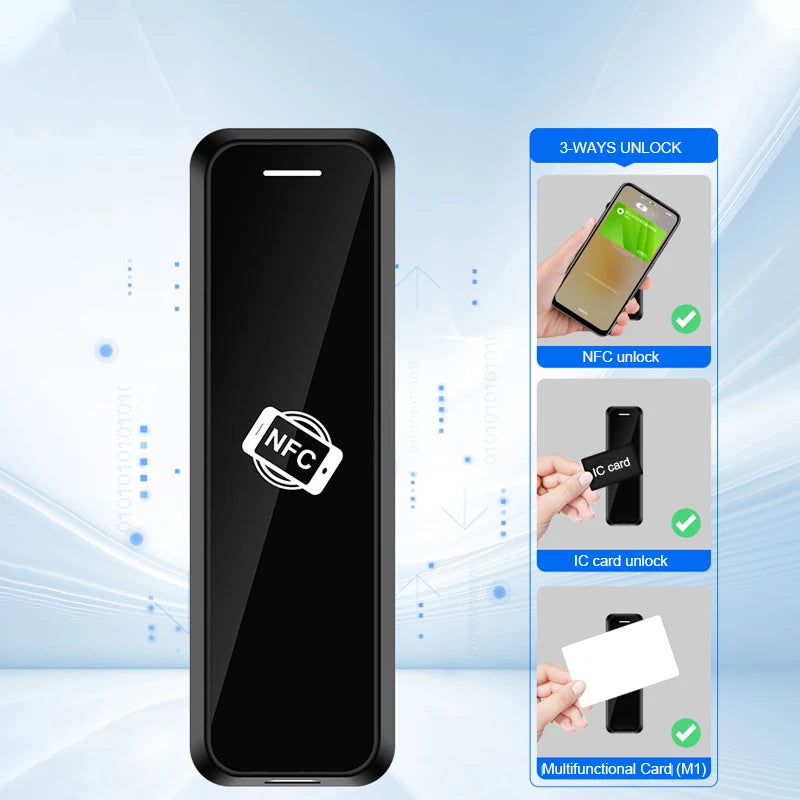 Smart NFC Locker Lock Keyless 13.56MHZ M1 Card Cabinet Lock Support Private/ Public mode Vue