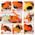 ABKW-Beauty Seam Tape Dispenser Machine Painter Tape Pasting Tool Long Handle Masking Applicator Paint Roller For Wall Floor Til Vue Orange