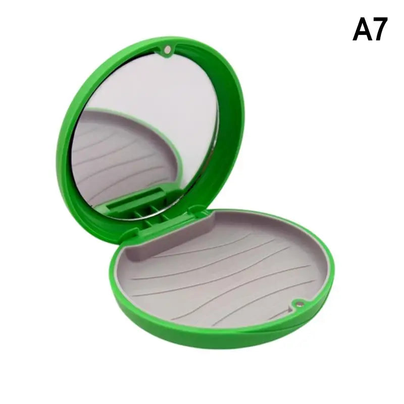 Dental Invisible Bracess Retainer Case Magnetic Portable Mouth Guard Denture Storage Box Tooth Case With Mirror Travel Vue A7