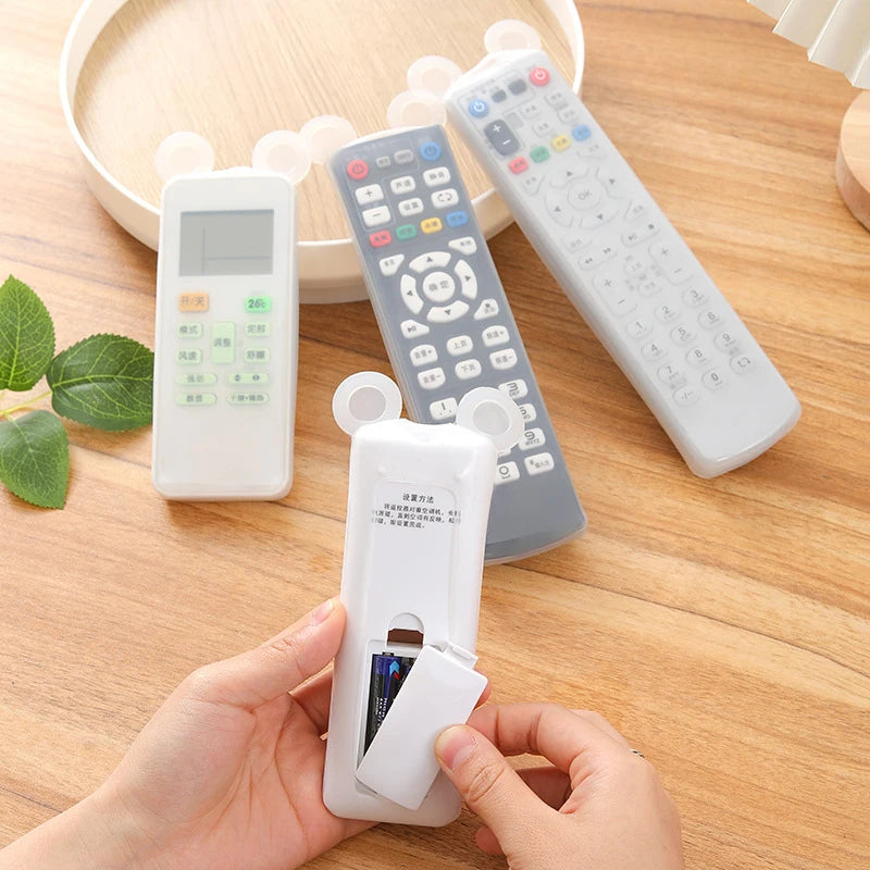 Silicone Remote Control Protective Cover Air Condition TV Remote Control Waterproof Case Bear Ear Fluorescence Dustproof Cover Vue